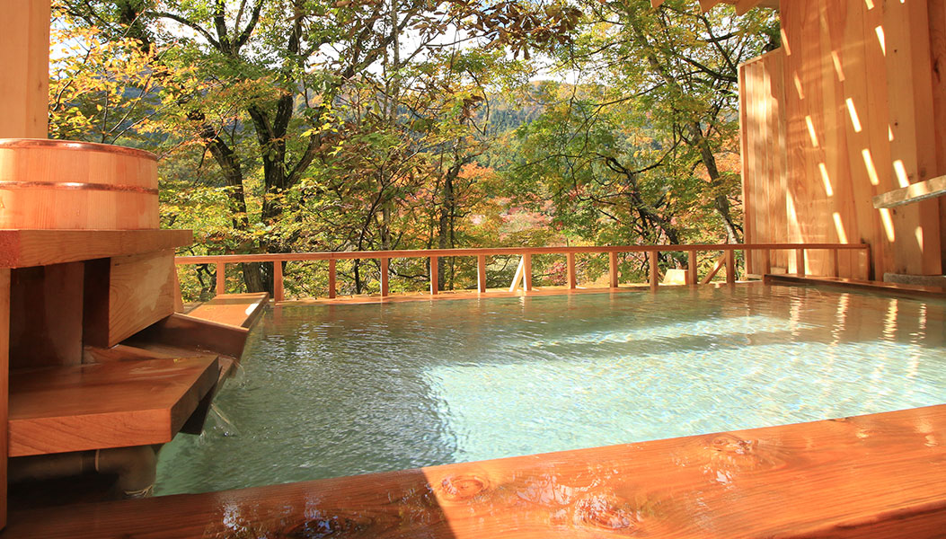 露天風呂「かわみの湯」「昇陽の湯」